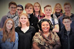 we are all sitting on the same hand meeting leymah gbowee radioigel